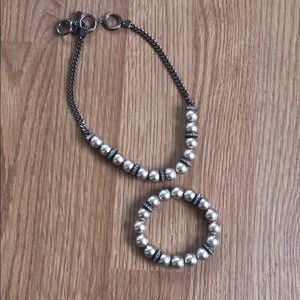 Matching necklace and bracelet